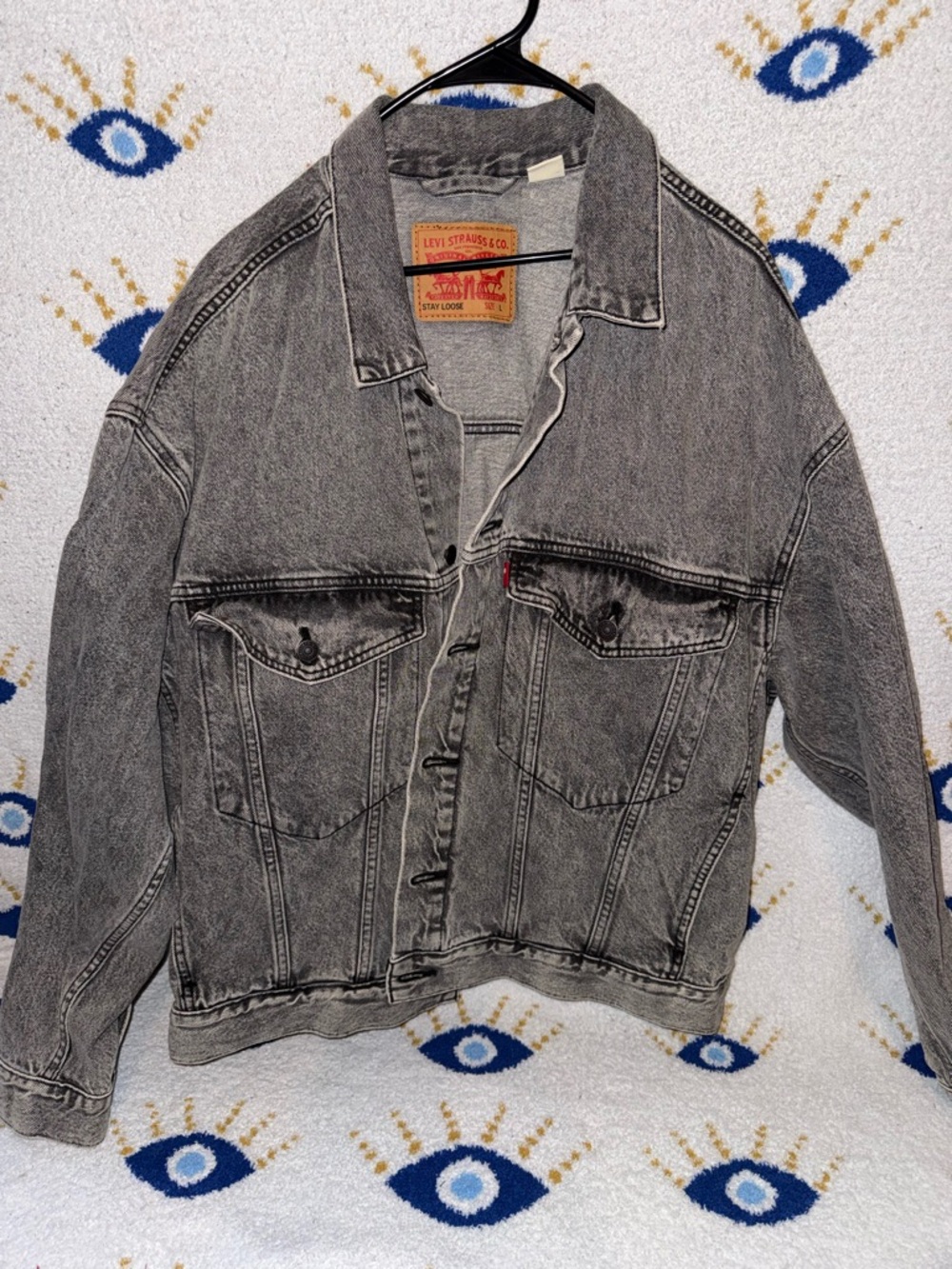Levi's Black/Grey Washed Denim Jacket